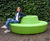 Loop Cone - recycled polyethylene multipurpose seat backrest / planter 2