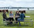 Plateau - large laminate and steel picnic table with benches 4