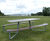 Plateau - large laminate and steel picnic table with benches 2
