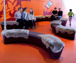 Loop Arc polyethylene curved indoor seating