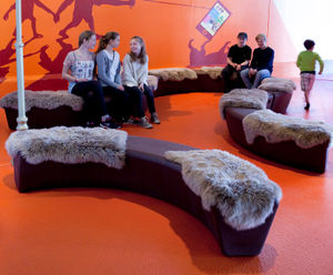 Loop Arc polyethylene curved indoor seating