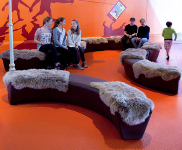 Loop Arc polyethylene curved indoor seating