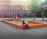 Loop Playfield - recycled polyethylene modular urban ball court barrier - on this page