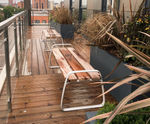 Benches for terraces for a new apartment building