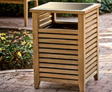 Wellspring - square timber litter bin with aluminium lid - on this page