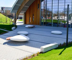 Stone seating for Montem Ice Arena, Slough