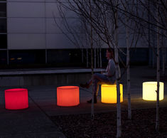 HopOp 500 polyethylene play stools with internal light