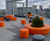 Colourful seating and planters - apartment roof terrace 1