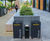 Custom litter and recycling bins for Republic London 7