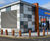Corten steel bollards and cycle stands for retail park 1