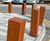 Corten steel bollards and cycle stands for retail park 6