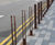 Corten steel bollards and cycle stands for retail park 2