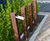 Corten steel bollards and cycle stands for retail park 9