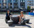 Loop Picnic - recycled plastic outdoor circular table and bench set 0