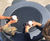 Loop Picnic - recycled plastic outdoor circular table and bench set 3