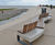 Diamante concrete & timber benches at Fylde Promenade 1