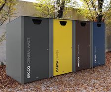 Cover 240 - 240-litre powder-coated steel outdoor litter bin store