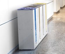 Hill - 40-litre steel indoor litter and recycling bins