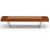 Melange - steel and wood outdoor bench with bike rack option 2