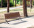 Miss - contemporary outdoor wood and steel seat with backrest 0