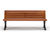 Miss - contemporary outdoor wood and steel seat with backrest 3