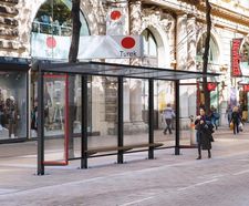 Nort - modular steel and glass shelter for public spaces