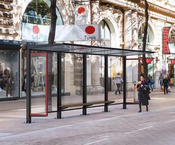Nort - modular steel and glass shelter for public spaces