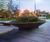 Parabel - corten steel outdoor planter with optional wood seat 0