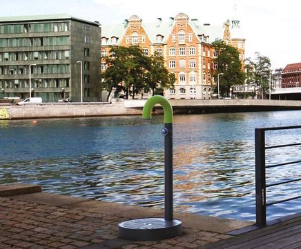 Paraguas - steel outdoor push-button water drinking fountain