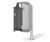Top - post-mounted steel and aluminium outdoor litter bin with rain cover 3