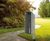 Top - post-mounted steel and aluminium outdoor litter bin with rain cover 0