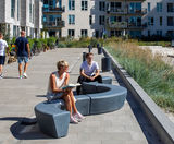 Loop Arc recycled plastic curved benches by out-sider - on this page
