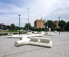 Tree Line - modular outdoor reconstituted marblestone or granite bench