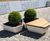 Austen - concrete and wood outdoor planter bench 0