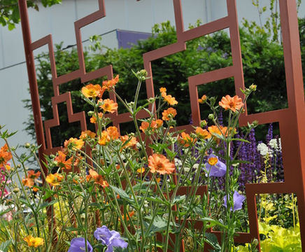 Bespoke laser-cut metal garden features