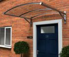 Type D arched polycarbonate door canopy - DDA-compliant