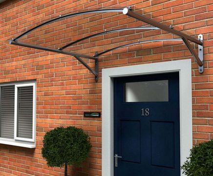 Type D arched polycarbonate door canopy - DDA-compliant