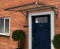 Type E flat polycarbonate door canopy - DDA-compliant