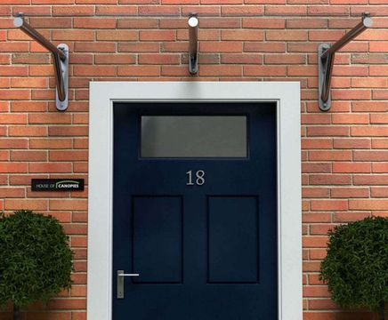 Type K glass door entrance canopy - DDA-compliant