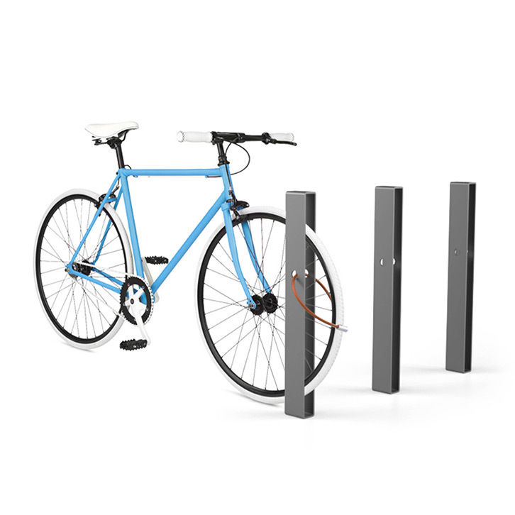 Bollard store bike rack