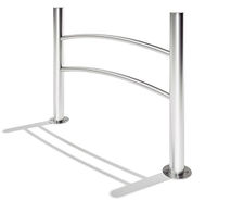 Navy pedestrian guardrail - by LAB23