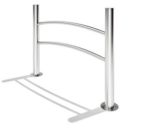 Navy pedestrian guardrail - by LAB23