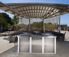 Modular Triple Bench public barbecue by Christie