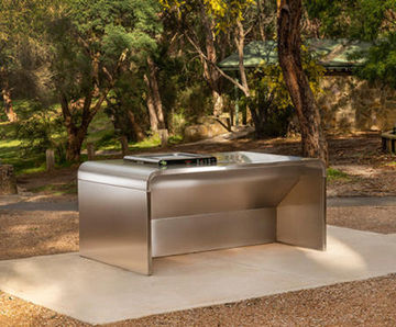 A Series Double - stainless steel accessible outdoor barbecue