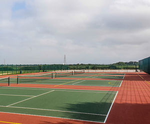 Surface refurbishment for tennis and netball courts