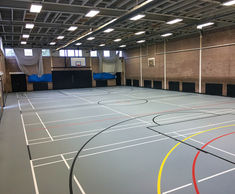 Sports hall floor refurbishment for academy