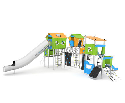Large triple slide playhouse