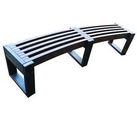 Edge recycled plastic outdoor bench