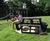 Easy-Fit - round recycled plastic picnic table and bench set 2