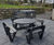 Easy-Fit - round recycled plastic picnic table and bench set 6